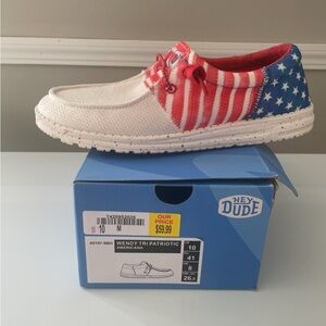 Hey Dude American Flag Sneakers